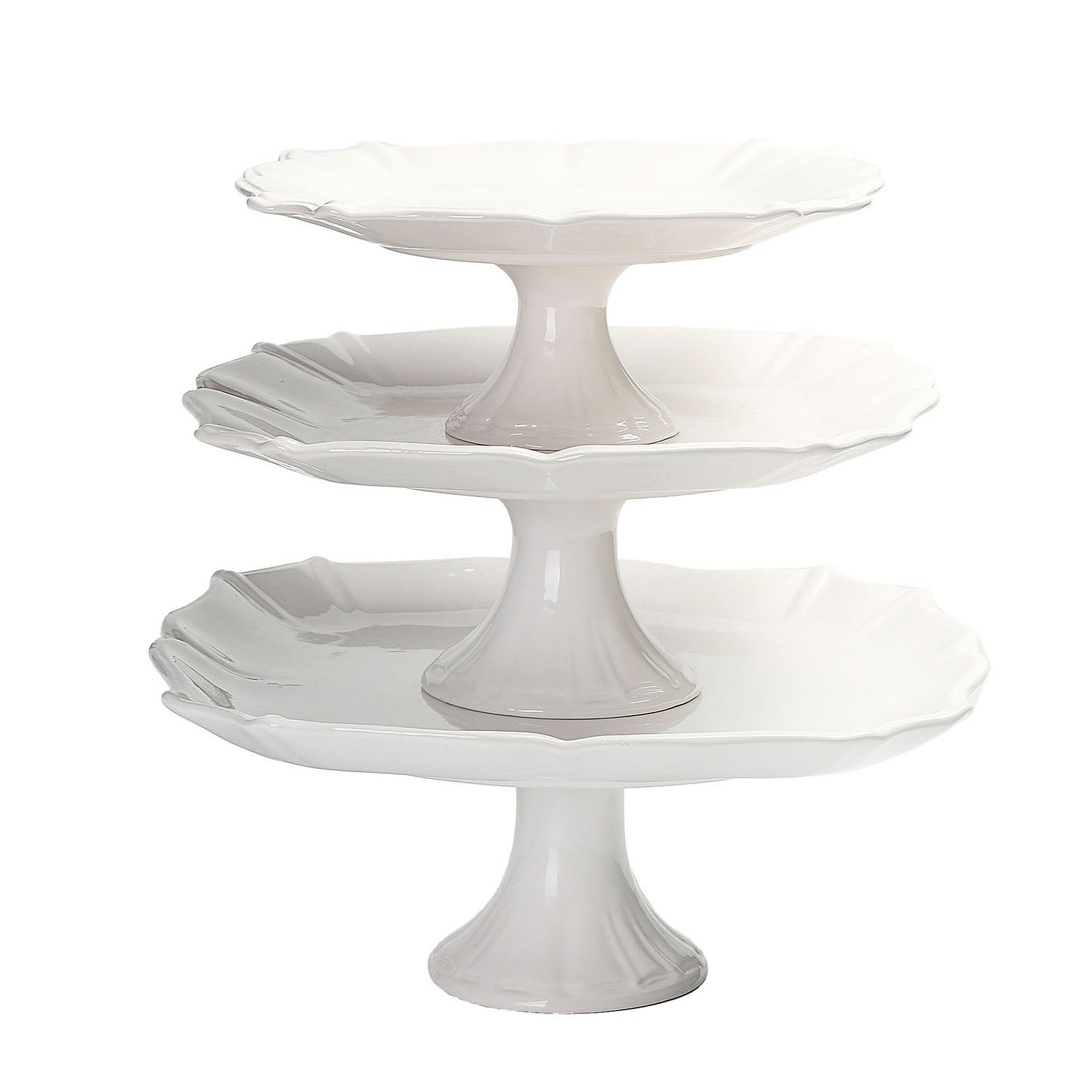 Member’s Mark 3Piece Pedastal Porcelain Cake Stand Set Nortram Retail