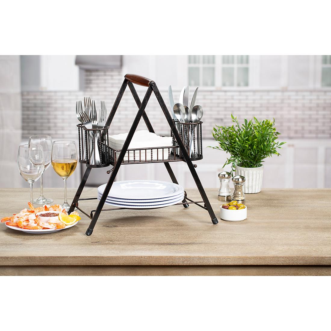  Berkley Jensen Collapsible Wire Buffet Caddy Nortram Retail