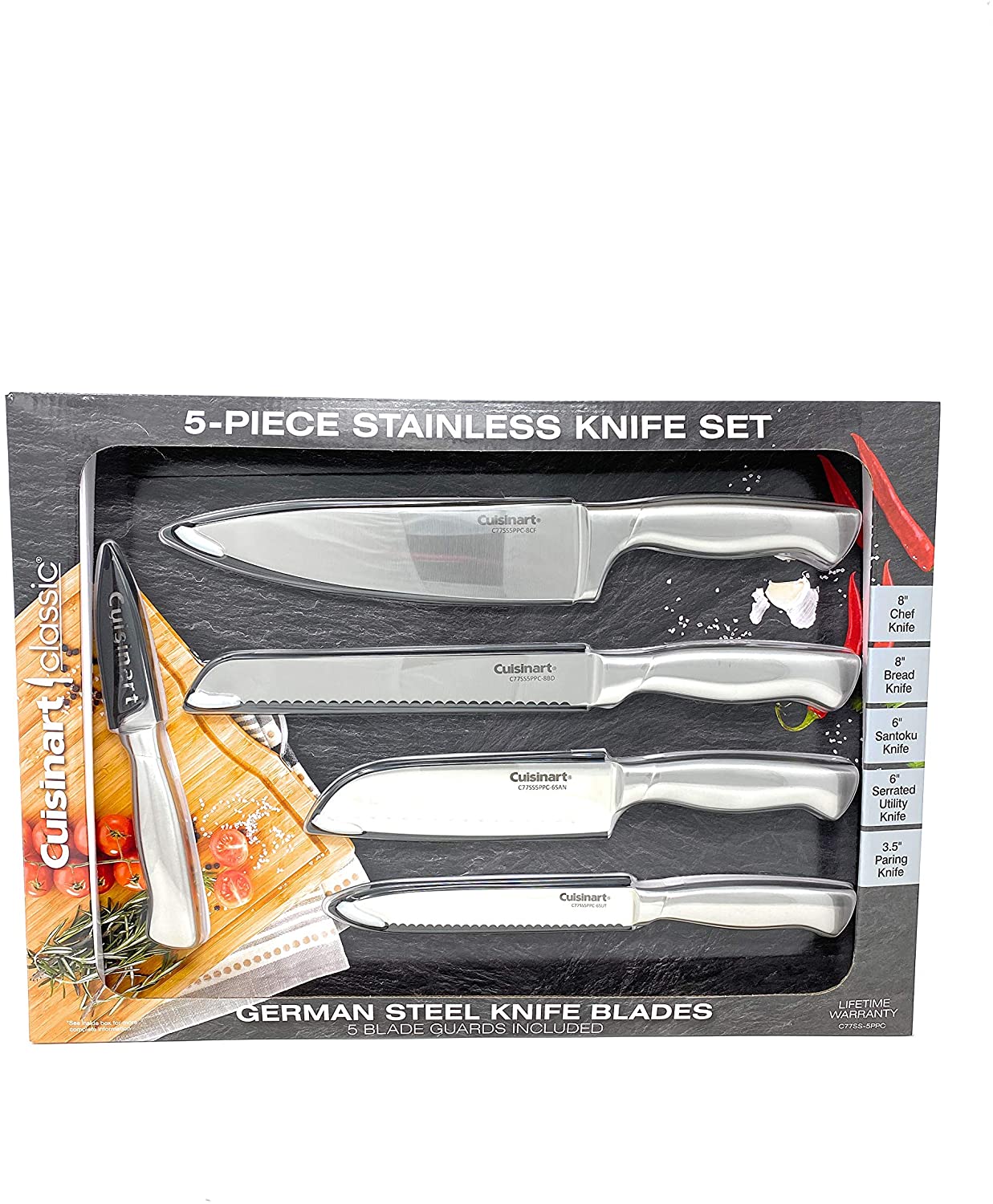 Cuisinart 5-piece German Stainless Steel Knife Set – Nortram Retail Cuisinart Elite Series 5-piece Stainless Steel Knife Set