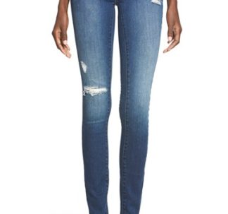 'Hotel' Distressed Skinny Jeans (Blue)