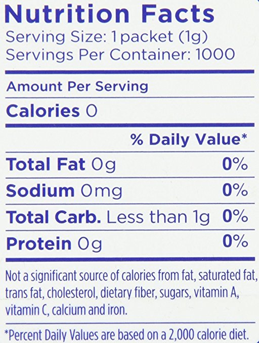 Splenda Individual Packets Nutrition Facts Besto Blog