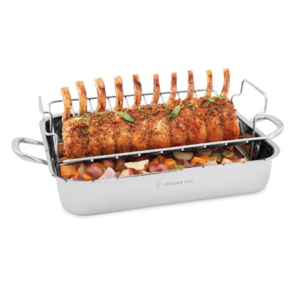 Wolfgang Puck 16.5" Stainless Steel Roaster and Rack