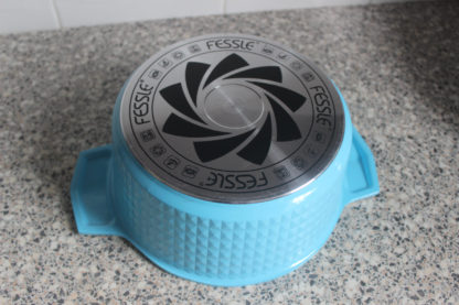 Fessle 21 pcs ceramic coated cookware set - blue