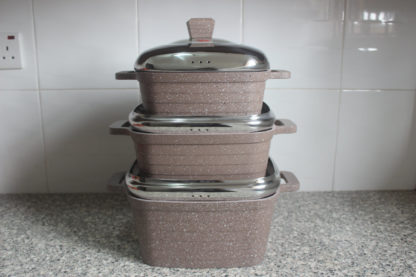 J10 Original 11pcs Granite Coating Cookware - mocha