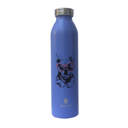 Manna Double Walled Vacuum Insulated Stainless Steel Water Bottle ( Blue) – 591ml