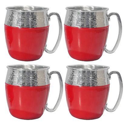 Member's Mark Hammered Mule Mugs, 4 Pack - Red