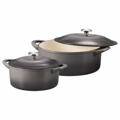Tramontina Enameled Cast Iron Covered Dutch Oven Combo, 2-Piece
