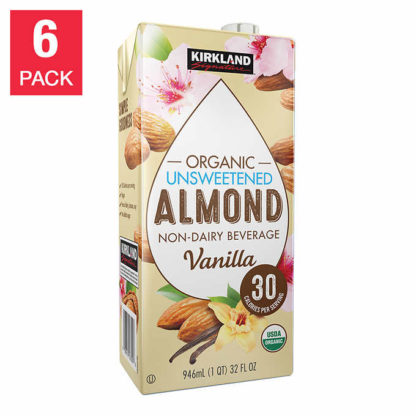 Kirkland Signature Organic Vanilla Almond Beverage Cartons 946ml, 6-count