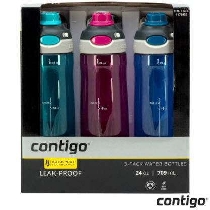 Contigo AutoSpout Leak Proof Bottles - 3 pack