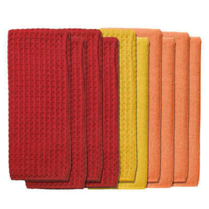 Microfiber Kitchen Towels -Red/Orange
