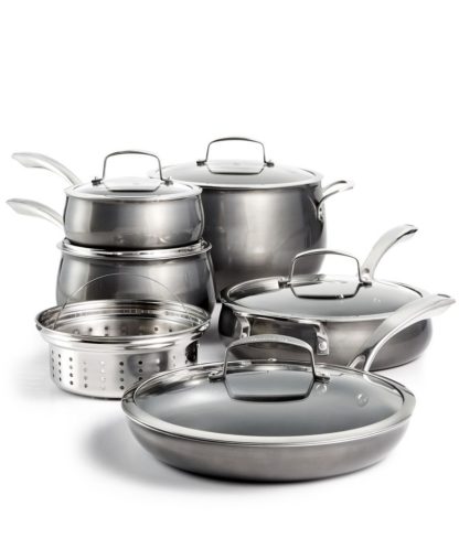 Belgique 11 Piece Quality Home Cookware Set | Non-Stick Aluminum | Black Translucent | High End Non-Stick Cookware