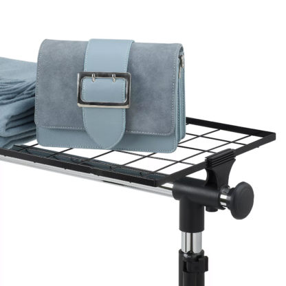 Easy Home Adjustable Garment Rack With Shelf