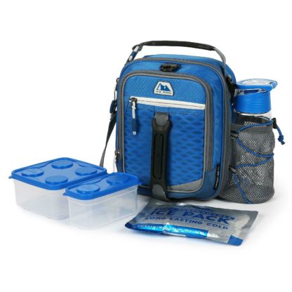 AZ Pro High Performance Dual Compartment Lunch Pack 8-Piece Set - Blue