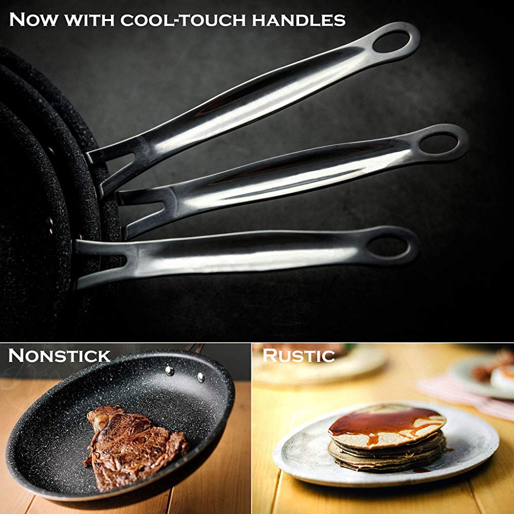 Graniterock Triple Layer Nonstick fry pan with Titanium Round
