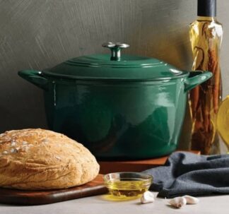 Tramontina Enameled Cast Iron 7 qt / 6.62-Litres Covered Dutch Oven - Green
