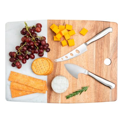 Core Home Acacia & Marble Cheese Board 3-piece Set