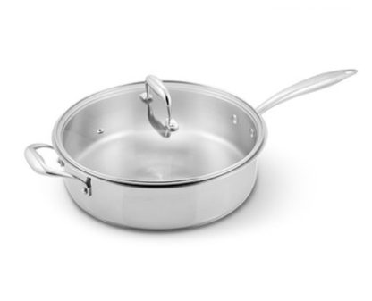 Crofton Chef's Collection 12"(30.5 CM) Stainless Steel Sauté Pan With Glass Lid