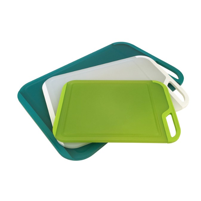 Neoflam 3 Piece Cutting Board Set – BPA Free, Non Slip, Dishwasher Safe,  Microban Antimicrobial Protection – Green Mix – Nortram Retail