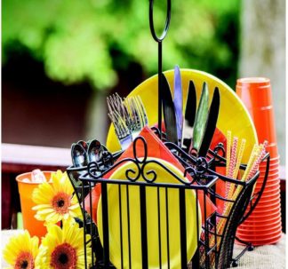 Portable Wrought Iron Utensil Caddy