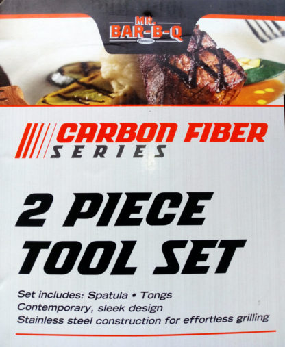 Mr. Bar-B-Q Carbon Fiber Series 2 PC Tool Set - Commercial Grade