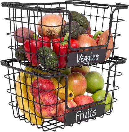 Costco Stacking Wire Market Baskets with Chalk Label