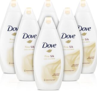 Dove Fine Silk Beauty Bath Cream - 450 ml (6 pack)
