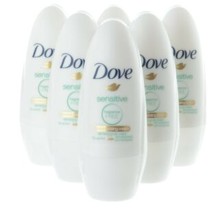 Dove Sensitive Skin Roll-On Antiperspirant Deodorant (Pack of 6)
