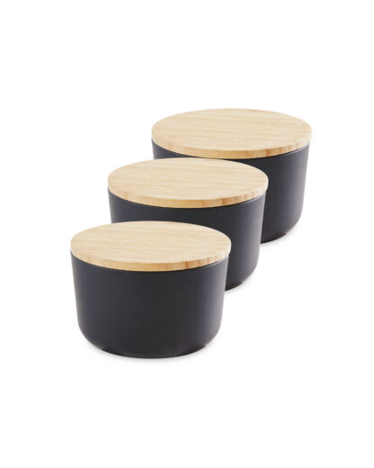 Kirkton House Bamboo Canister Set – 390 ml (3 pack) – Nortram Retail