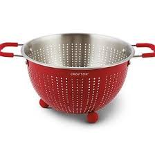 Crofton Stainless Steel Colander with Silicone Handles and Stand