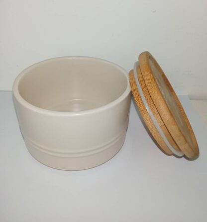 Kirkton House Kitchen Ceramic Canisters with Bamboo Lids