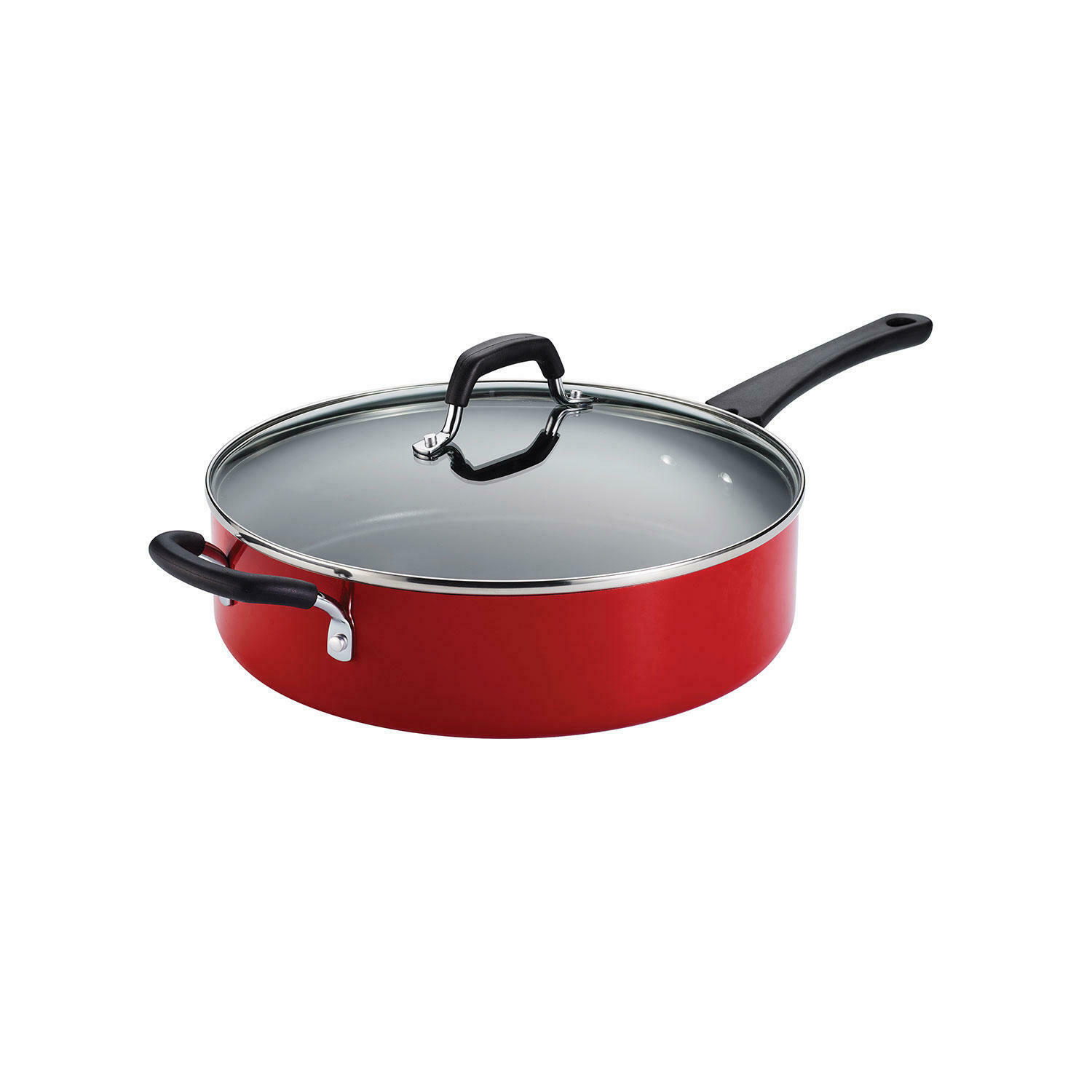 Tramontina 5.5 Quart Jumbo Cooker Nonstick Deep Saute Pan Red