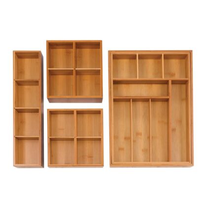 Seville Classics' 4 Piece Bamboo Drawer Organizers