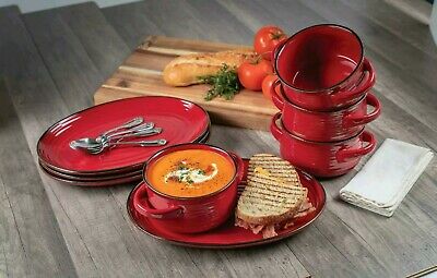 Member's Mark 8 Pc Bowl and Platter Set - Electic Red