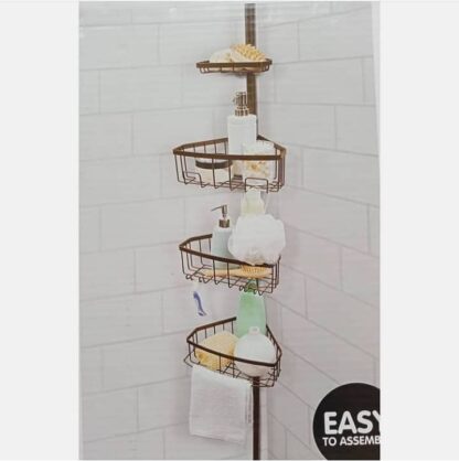 Easy Home Shower Caddy with Pole- Oil Rubbed Bronze