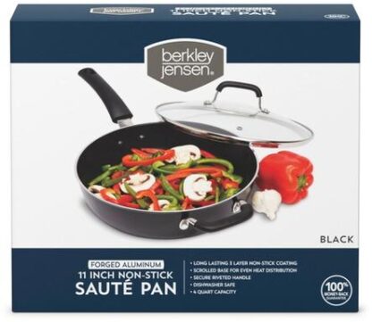 Berkley Jensen 11' Non- Stick Saute Pan- Black