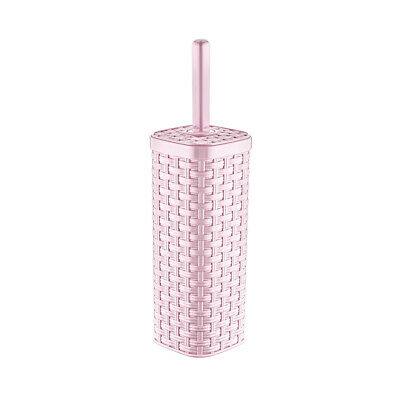 Rattan High Quality Wc Toilet Brush With Box - 25cm (Pink)