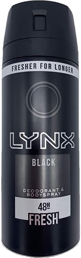 Lynx Deodorant & Body Spray - 48 Hour Fresh - Black - 150ml