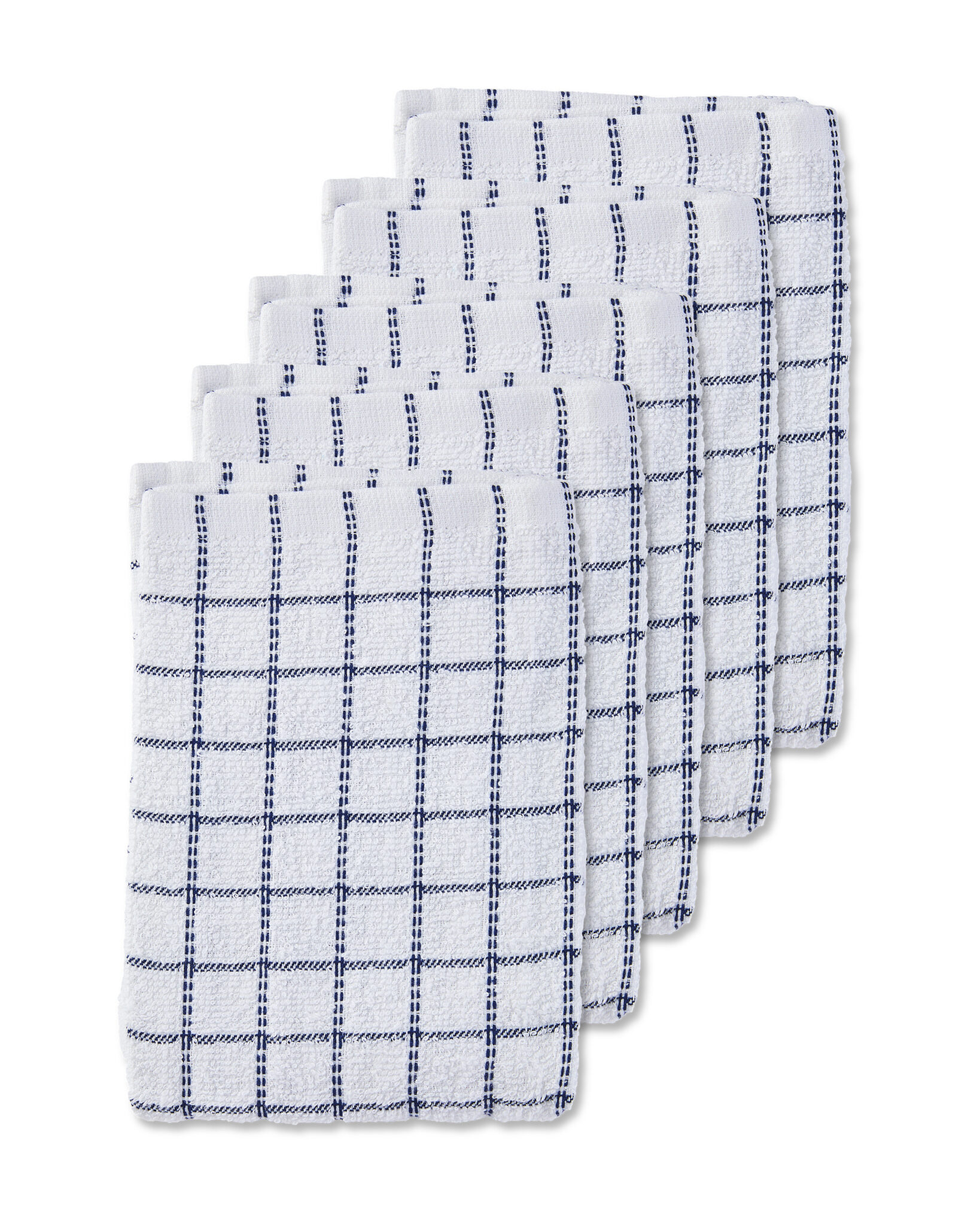 Navy Terry Tea Towels 5 Pack Nortram Retail