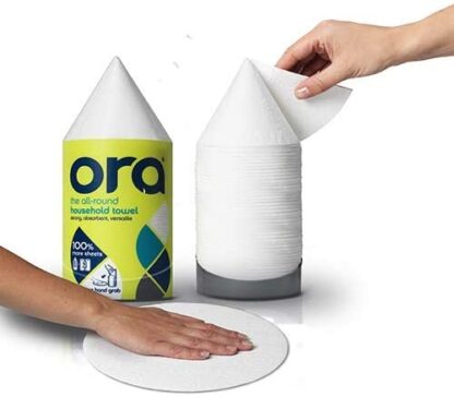 Ora Kitchen Roll Multipurpose Eco Friendly Round Paper Towels One Hand Grab - 100 sheets