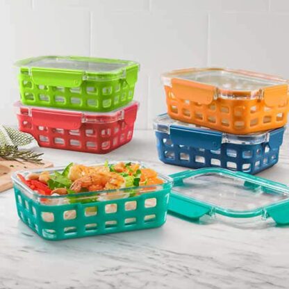 Ello 10-piece Glass Meal Prep Food Storage Container Set - 3.4 Cups each