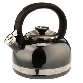 KitchenAid Whistling Porcelain Enamel Kettle - 1.9L (Black)