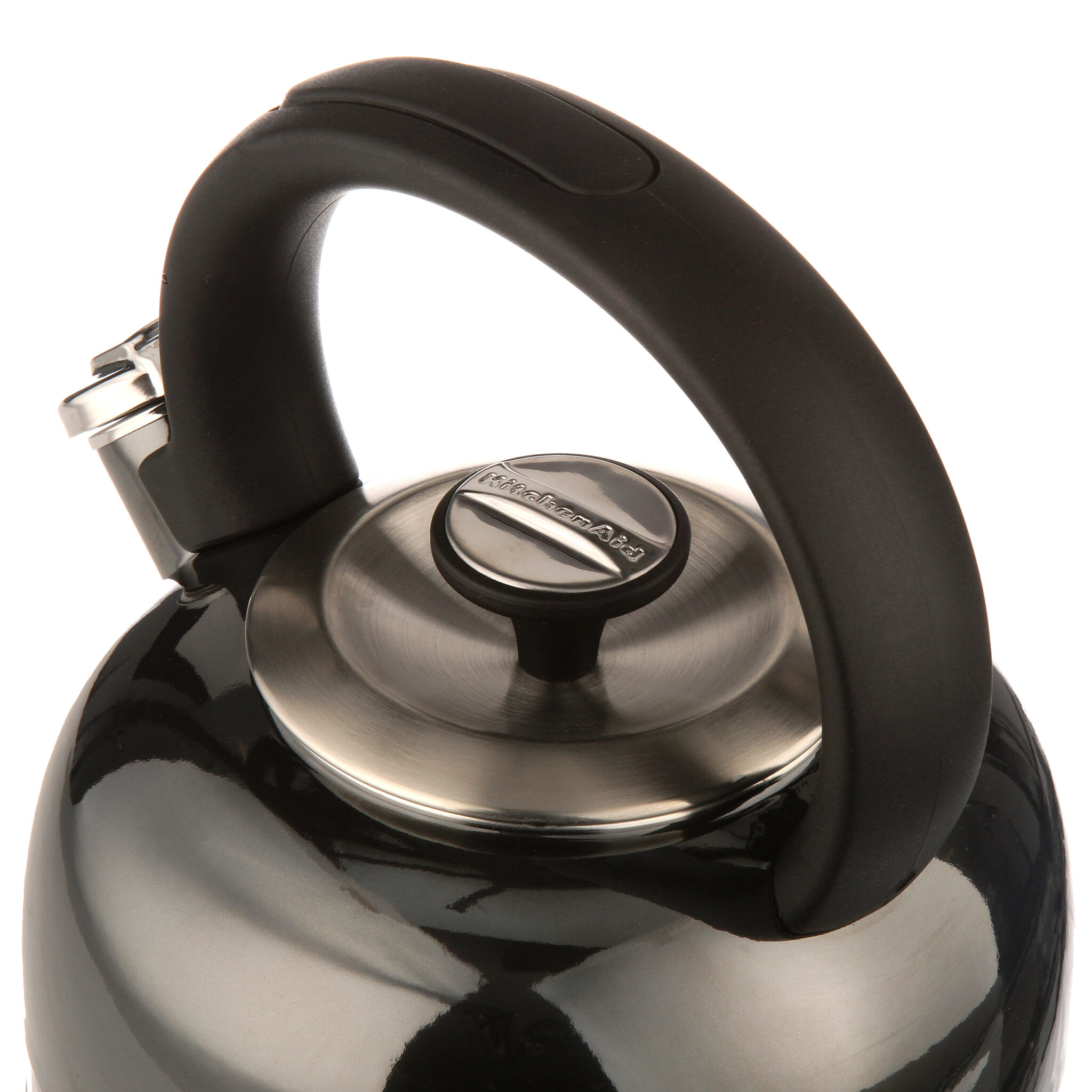 KitchenAid Whistling Porcelain Enamel Kettle 1.9L (Black) Nortram