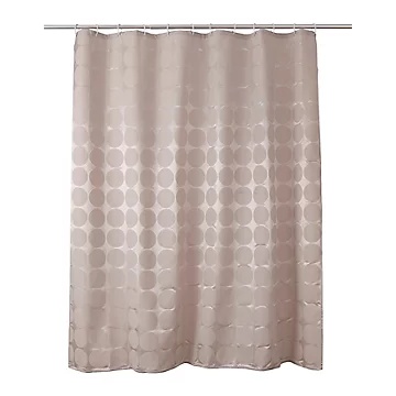 Cooke & Lewis Napo Taupe Dots Shower curtain (L)1800mm