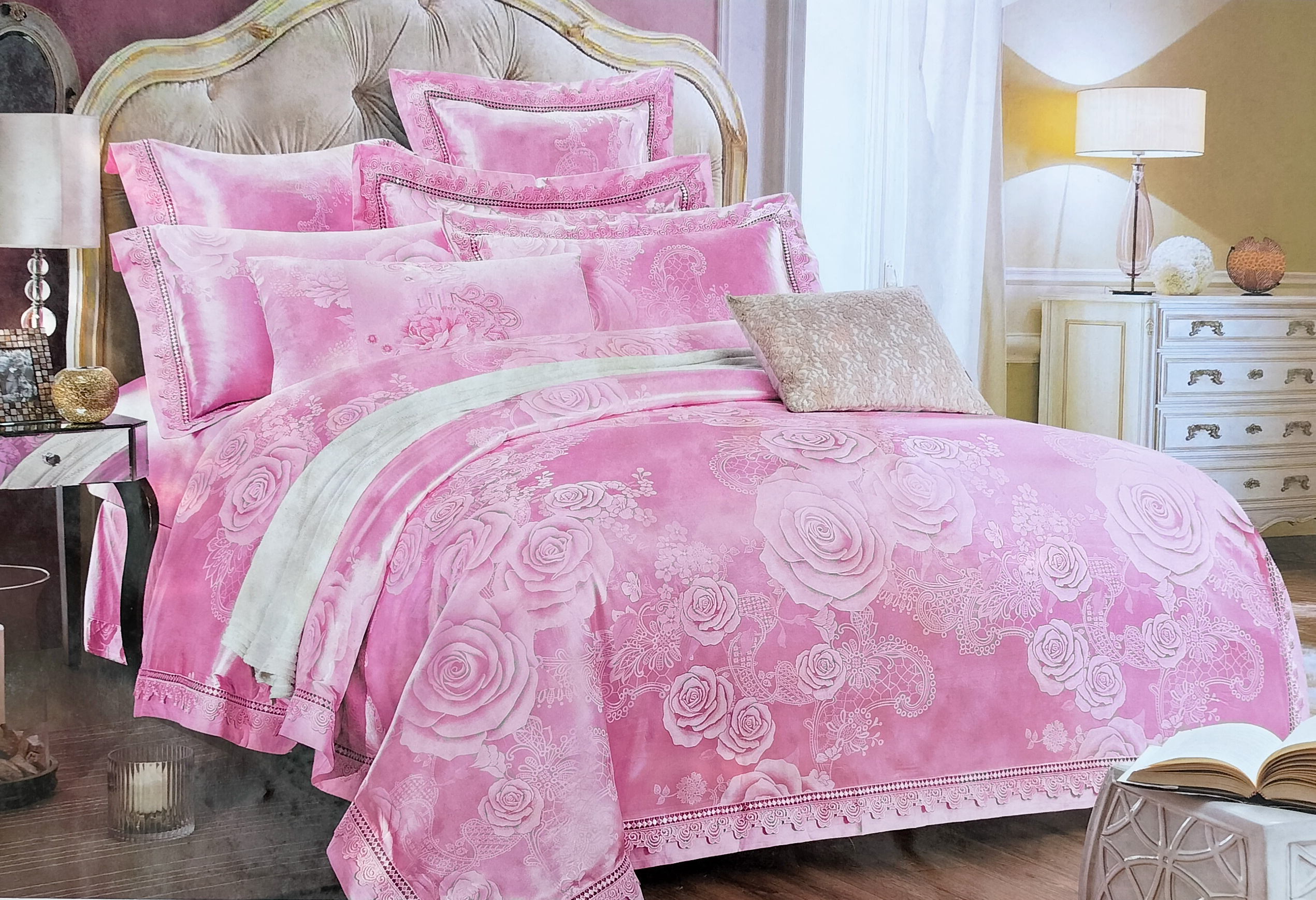 - 2 Pillow cases, 1 Sheet, 1 Duvet cover